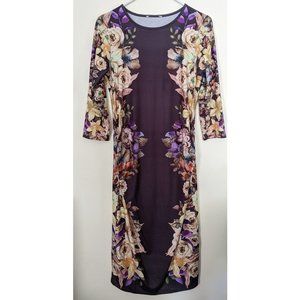 ASOS Floral Bodycon Midi Maternity Dress, Sz L